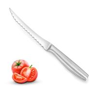 Omesata Tomato Knife, Tomato Slicing Knives Serrated Blade from High Carbon Stainless Steel for Smooth Cutting Tomatoes, Vegetables and Fruits