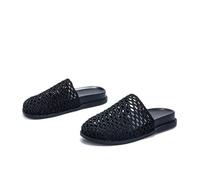 Omeslike Breathable Casual Slides for Women - Non-Slip Driving, Comfortable Outdoor Walking Shoes - Summer Travel & Beach Essentials,Black,4.5 UK