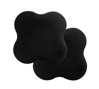 Omevett 2 Pcs Yoga Knee Pads - Non-slip Kneeling Mat Cushion, Comfortable Lightweight Support for Knees, Hands, Wrists and Elbows (20 x 20 cm, Black)