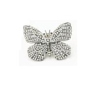 OMEVU 2pcs Detachable Rhinestone Shoe Clip Butterfly Shiny Decorative Clip Replacement Crystal Shoe Flower Decor Clamp Buckle