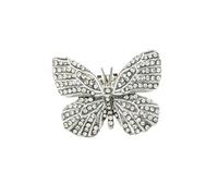 OMEVU 2pcs Detachable Rhinestone Shoe Clip Butterfly Shiny Decorative Clip Replacement Crystal Shoe Flower Decor Clamp Buckle