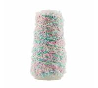 OMEVU 50g Silk Mercerized Special Sequin Rainbow Butterfly Paper Yarn Colorful Fancy Blend Partner Thread for Hand Knitting Sweater