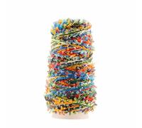 OMEVU 50g Silk Mercerized Special Sequin Rainbow Butterfly Paper Yarn Colorful Fancy Blend Partner Thread for Hand Knitting Sweater