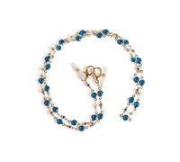 OMEVU Bohemian Crystal Glasses Chain Women Heart Pearl Beaded Mask Hanging Rope Eyeglass Accessories Mask Chain Sunglasses Rope Chain