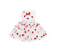 OMEWEE Baby Girl Valentine's Dress Heart/Butterfly/Polka Dot First Birthday Outfit Valentines Day Dress Cake Smash Flower Girl Princess Tutu Dress Party Ball Gown White 18-24 Months