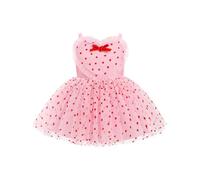 OMEWEE Baby Girl Valentine's Dress Heart/Butterfly/Polka Dot First Birthday Outfit Valentines Day Dress Cake Smash Flower Girl Princess Tutu Dress Party Ball Gown Pink 12-18 Months