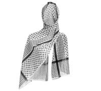 OMEWEE Women's Muslim Hijab Printed Headscarf Keffiyeh Chiffon Scarf Wrap for Palestine Headscarf Scarves Women's Abaya Prayer Hijab Scarf Arabic Dubai, black, One size