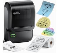 Omezizy M100 Label Maker Machine, 2-inch Bluetooth Thermal Label Maker, Portable Label Sticker Printer Machine with Waterproof Labels for Small Business, Retail, Home, Office, School, Black