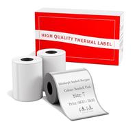 Omezizy M100 Thermal Round Label, Self-Adhesive Label, Compatible with Phomemo M110/M220/M221/M108/M250/M120/M150/M260 Printers for DIY Design, Price, Logo, Name, Address, Barcode (50 mm x 80 mm)