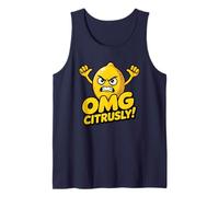 OMG Citrusly Funny Angry Lemon Pun Funny Food Citrus Pun Tank Top