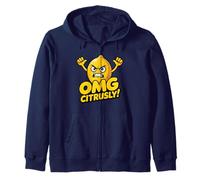OMG Citrusly Funny Angry Lemon Pun Funny Food Citrus Pun Zip Hoodie