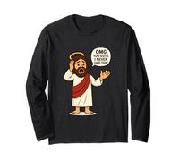 OMG Guys I Never Said That Jesus Meme Funny Chistian Humor Long Sleeve T-Shirt