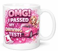 OMG I Passed My Driving Test Pink Car Funny Coffee Mug Gift Mug