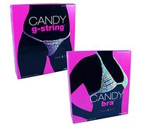 OMG International Rainbow Edible Candy Bra and G-String Set (New - One Size, Adult Women, Female, Lingerie, Underwear Set), Multi, One Size