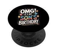 OMG It’s My Son’s Birthday Celebration Outfit PopSockets Adhesive PopGrip