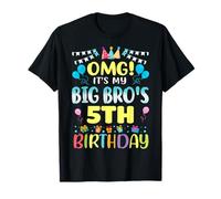 OMG It's My Big Bro's 5th Birthday Sweet 5 Years Old T-Shirt