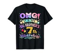 OMG It's My Big Brother's 7th Birthday Happy 7 Years Old T-Shirt
