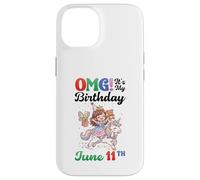 OMG Its My Birthday Born On June 11th Girl With Present Bear Case for iPhone 14