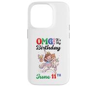 OMG Its My Birthday Born On June 11th Girl With Present Bear Case for iPhone 14 Pro