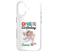 OMG Its My Birthday Born On June 11th Girl With Present Bear Case for iPhone 17