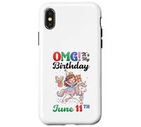 OMG Its My Birthday Born On June 11th Girl With Present Bear Case for iPhone X/XS