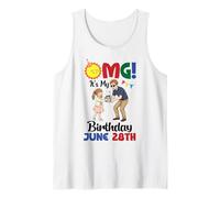 OMG It's My Birthday On June 28th Happy to Me Daddy Daughter Tank Top