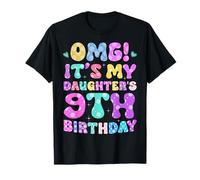 OMG It's My Daughter's 9th Birthday Flowers 9 Years Old T-Shirt