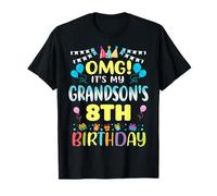 OMG It's My Grandson's 8th Birthday Sweet 8 Years Old T-Shirt