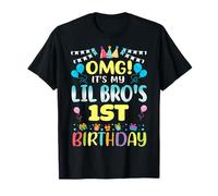 OMG It's My Lil Bro's 1st Birthday Sweet 1 Years Old T-Shirt