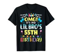 OMG It's My Lil Bro's 55th Birthday Sweet 55 Years Old T-Shirt