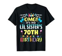 OMG It's My Lil Sister's 70th Birthday Sweet 70 Years Old T-Shirt