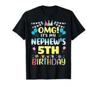 OMG It's My Nephew's 5th Birthday Sweet 5 Years Old T-Shirt