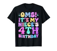 OMG It's My Niece's 4th Birthday Flowers 4 Years Old T-Shirt