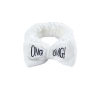 OMG Letter Bow Headbands Versatile Girls Women Wash Face Soft Turbans Elastic Hair Bands Coral Fleece Makeup Assistant Headwear(12)