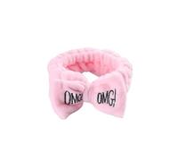 OMG Letter Bow Headbands Versatile Girls Women Wash Face Soft Turbans Elastic Hair Bands Coral Fleece Makeup Assistant Headwear(11)
