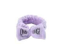 OMG Letter Bow Headbands Versatile Girls Women Wash Face Soft Turbans Elastic Hair Bands Coral Fleece Makeup Assistant Headwear(2)