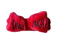 OMG Letter Bow Headbands Versatile Girls Women Wash Face Soft Turbans Elastic Hair Bands Coral Fleece Makeup Assistant Headwear(5)