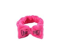 OMG Letter Bow Headbands Versatile Girls Women Wash Face Soft Turbans Elastic Hair Bands Coral Fleece Makeup Assistant Headwear(8)