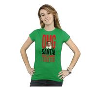 OMG Santa I Know Him Cotton T-Shirt Elf Green S