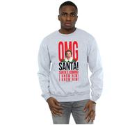 OMG Santa I Know Him Sweatshirt Elf Grey M