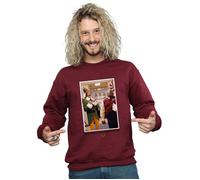 OMG Santa Photo Sweatshirt Elf Burgundy L