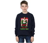 OMG Santa Sweatshirt Elf Navy 9 Years