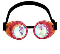 OMGREAT Kaleidoscope Glasses for Raves Steampunk Goggles with Rainbow Prism Diffraction Crystal Lenses