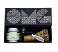 OMGTea GIFT SET Organic Japanese Matcha Green Tea Powder. Ceremonial. 30g/30 servings. Includes Handmade Bamboo Whisk and OMGTea measuring Spoon. (Ceremonial AA Grade Set)