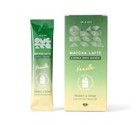 OMGTEA Organic Instant Matcha Latte Sticks - Japanese Green Tea Latte Sachets, Enjoy with Planet Based Milk, Vanilla, Vegan, 6 Single Serve Sachets