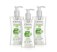 Omia Eco Bio Facial Cleansing Gel with Salento Aloe Vera, Cleansing, Moisturising and Balancing for Normal to Combination Skin, Pack of 3, 200 ml Bottles Each