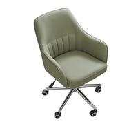 omic Leather Swivel Office Chair Adjustable Height Rolling Desk Armchair for Home Bedroom Study & Small Spaces Upholstered Task Chair for Comfort & Style