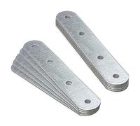 OMIDEAS 10 x Connecting Plates (90 x 25 x 2) Straight Repair Joining Fixing Mending Flat Bracket Brace Shelf Support Metal Galvanised Connector