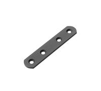 OMIDEAS 10 x Flat Joining Plates (97 x 20 x 3) Straight Mending Joining Fixing Repairing Flat Bracket Shelf Support Black Stainless Steel Connector