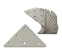 OMIDEAS 15 x Corner Bracket (70 x 70 x 1.5) Flat Triangular Wood Metal Galvanised Fixing Plate Brace Connector